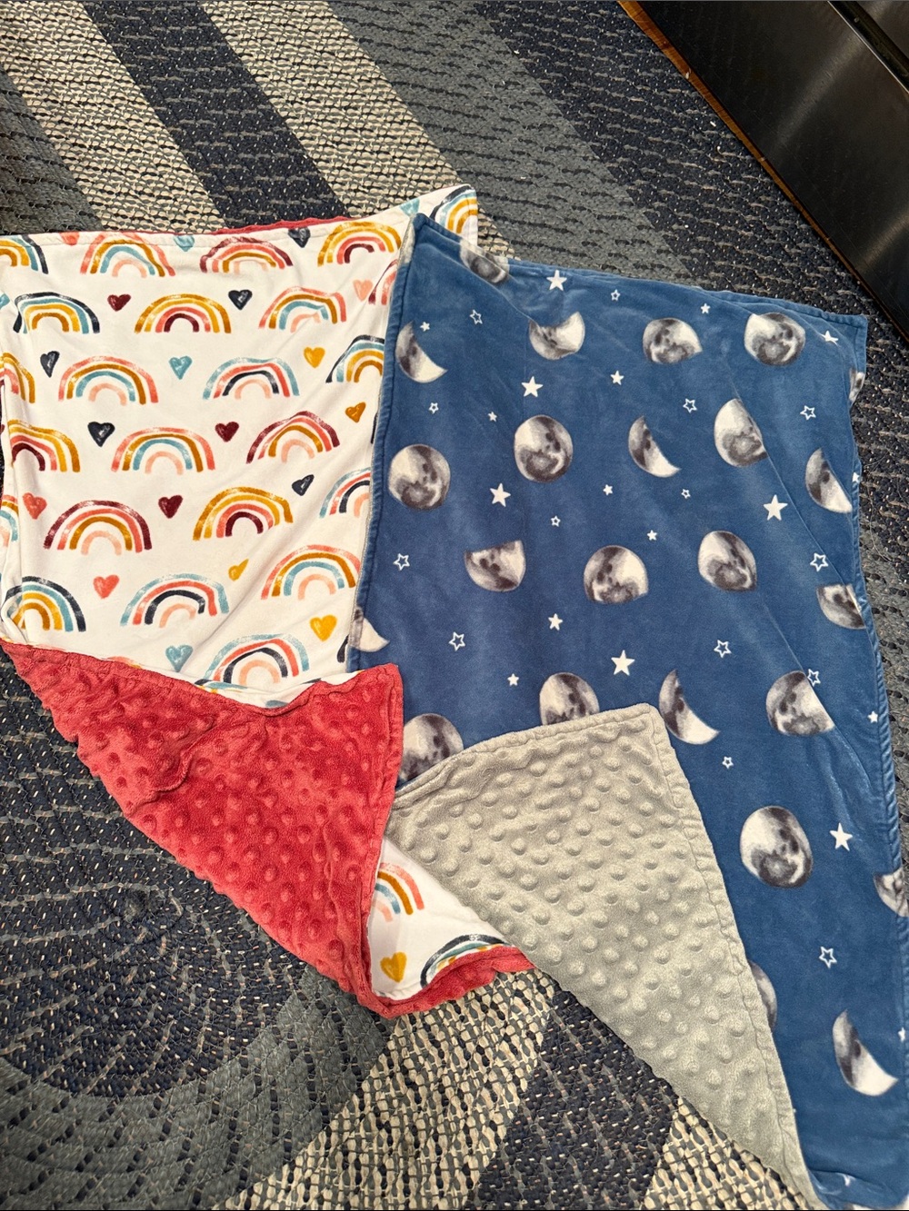 Like New! Set of 2 Super Soft Minky Baby Blankets